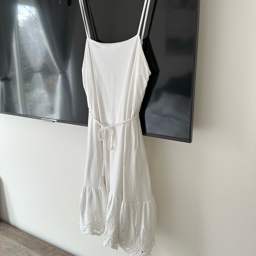 Express white square neck dress
